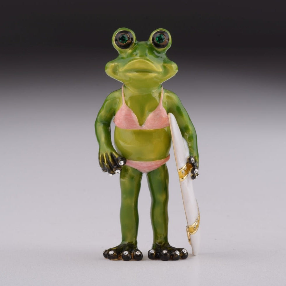 Frog Holding a Surfboard-0