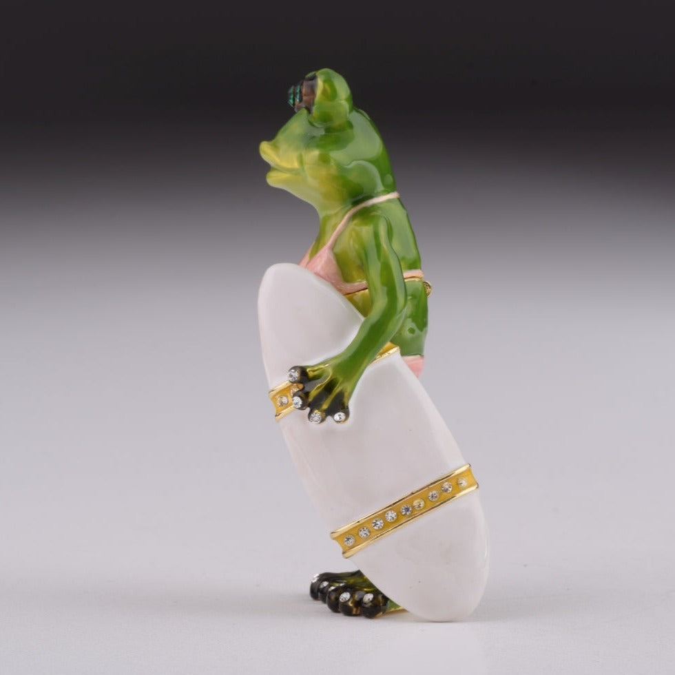 Frog Holding a Surfboard-1